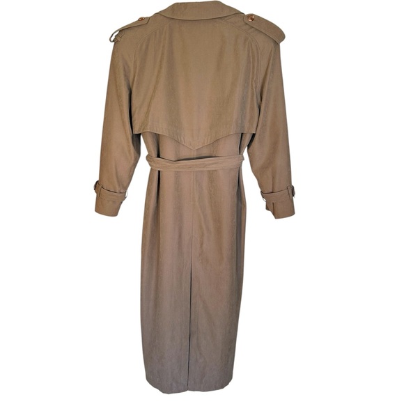 Vintage Brem Rainwear Taupe Tan Trench Raincoat w/ Button Liner - Picture 4 of 16